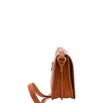 Borsa a tracolla da uomo in vera pelle Made in Italy 5554-Cognac I Fratelli