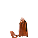 Borsa a tracolla da uomo in vera pelle Made in Italy 5554-Cognac I Fratelli