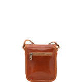 Borsa a tracolla da uomo in vera pelle Made in Italy 5554-Cognac I Fratelli