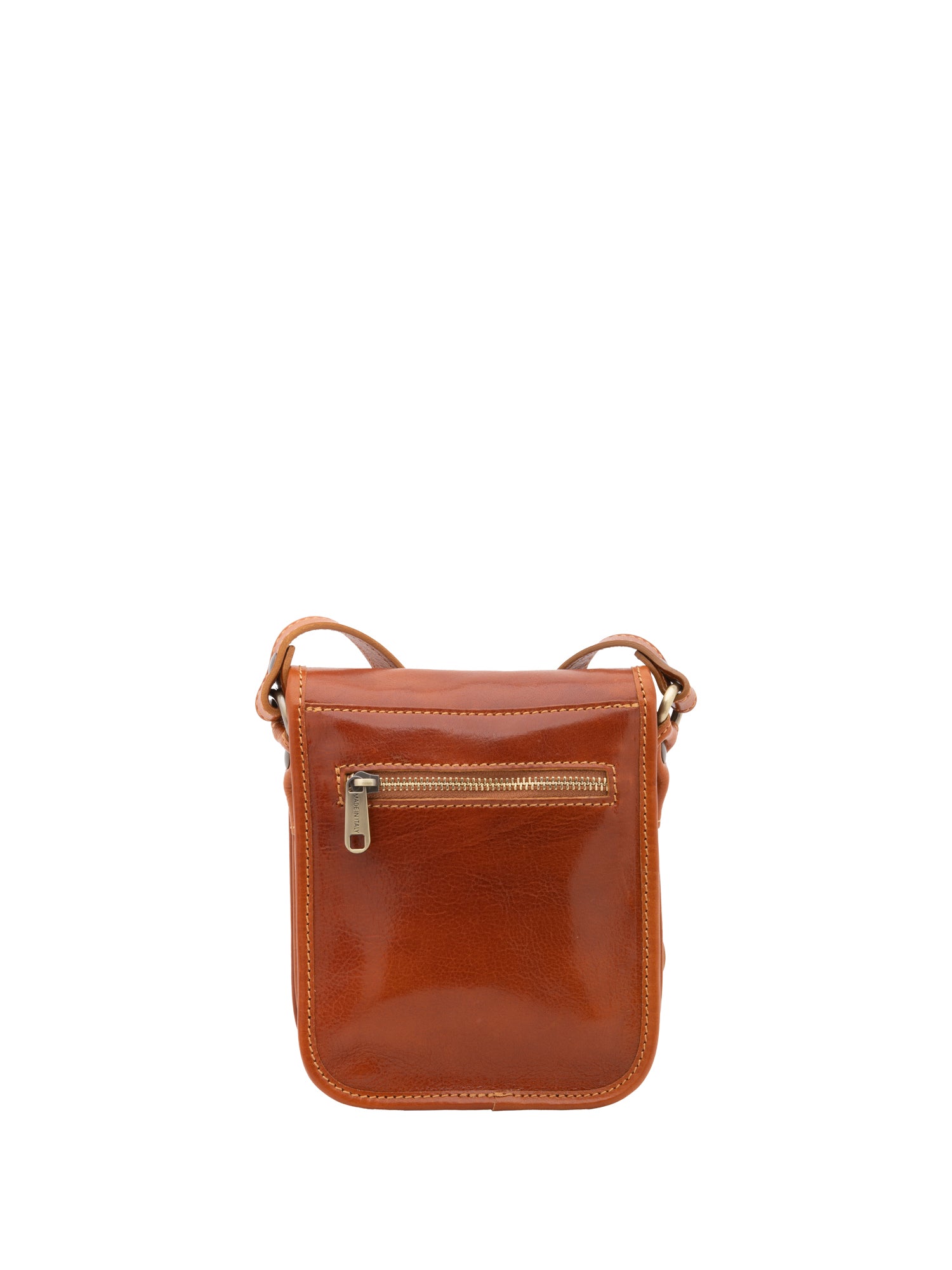 Borsa a tracolla da uomo in vera pelle Made in Italy 5554-Cognac I Fratelli