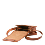 Borsa a tracolla da uomo in vera pelle Made in Italy 5554-Cognac I Fratelli