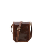 Borsa a tracolla da uomo in vera pelle Made in Italy 5554-Marrone I Fratelli