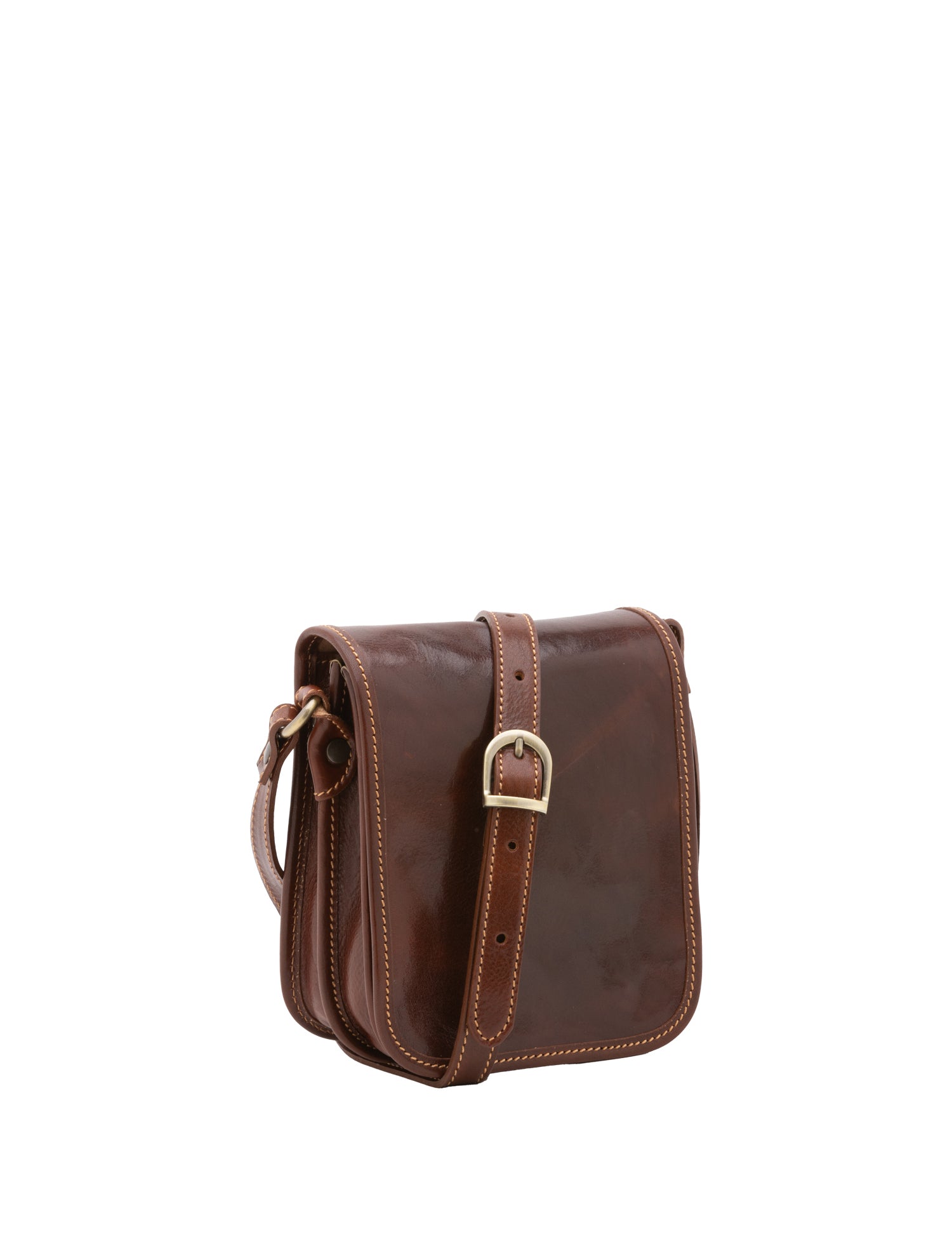 Borsa a tracolla da uomo in vera pelle Made in Italy 5554-Marrone I Fratelli