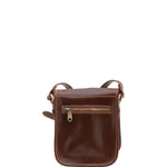 Borsa a tracolla da uomo in vera pelle Made in Italy 5554-Marrone I Fratelli