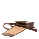 Borsa a tracolla da uomo in vera pelle Made in Italy 5554-Marrone I Fratelli