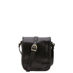 Borsa a tracolla da uomo in vera pelle Made in Italy 5554-Nero I Fratelli