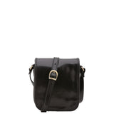 Borsa a tracolla da uomo in vera pelle Made in Italy 5554-Nero I Fratelli