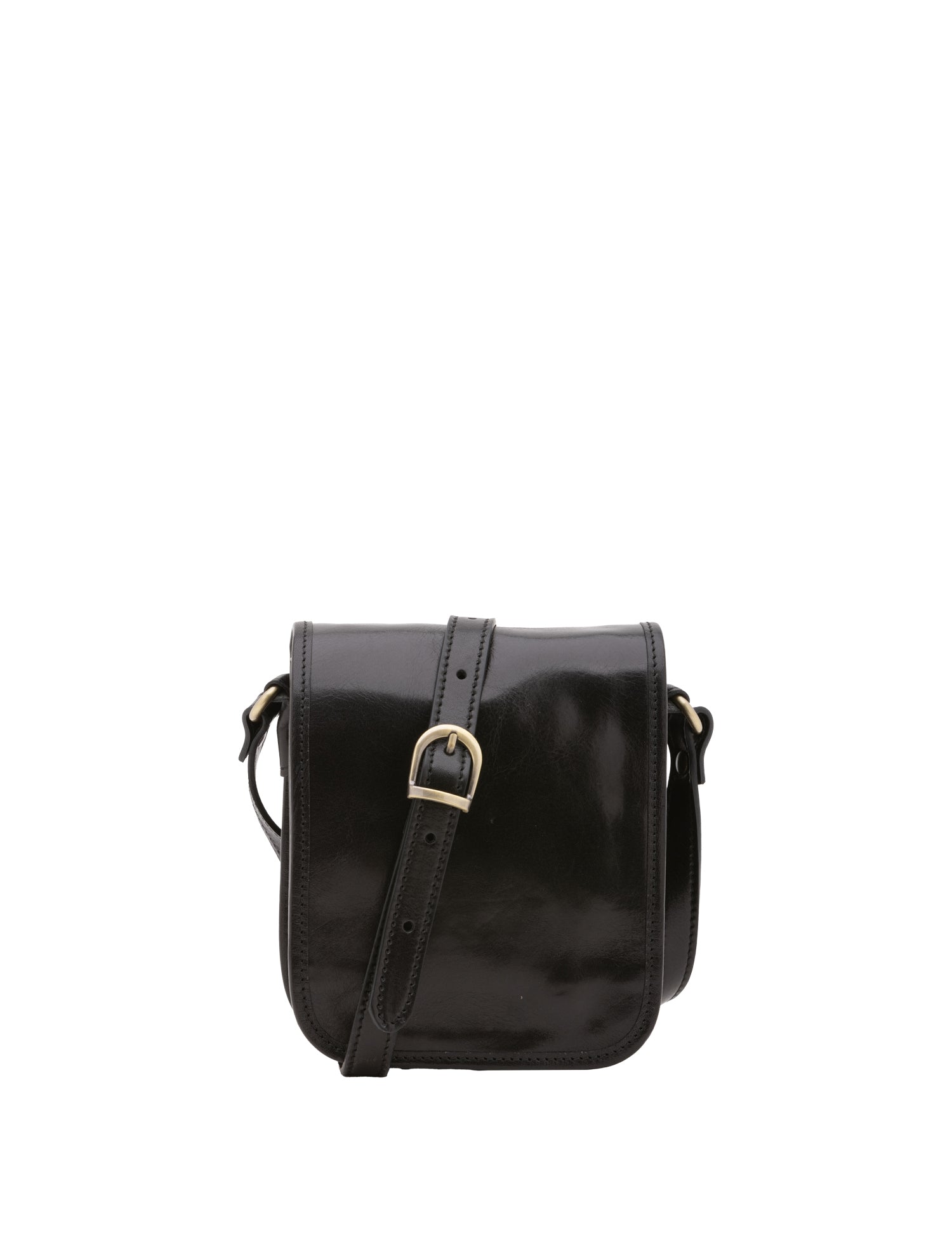 Borsa a tracolla da uomo in vera pelle Made in Italy 5554-Nero I Fratelli