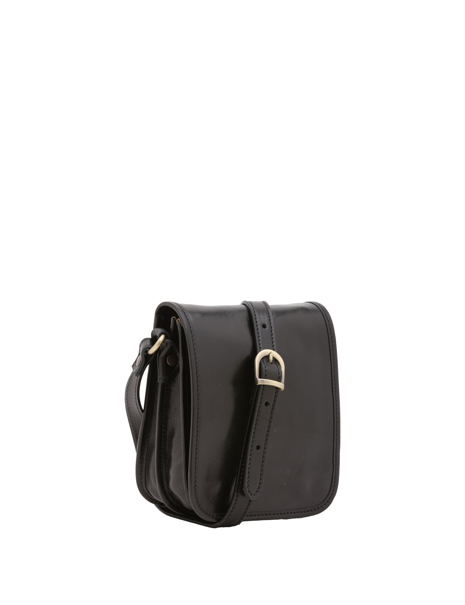 Borsa a tracolla da uomo in vera pelle Made in Italy 5554-Nero I Fratelli