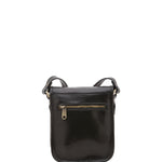 Borsa a tracolla da uomo in vera pelle Made in Italy 5554-Nero I Fratelli