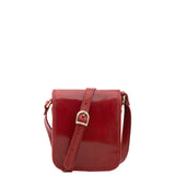 Borsa a tracolla da uomo in vera pelle Made in Italy 5554-Rosso I Fratelli
