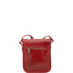 Borsa a tracolla da uomo in vera pelle Made in Italy 5554-Rosso I Fratelli