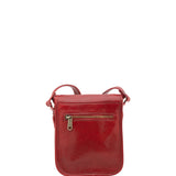 Borsa a tracolla da uomo in vera pelle Made in Italy 5554-Rosso I Fratelli