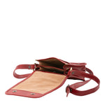 Borsa a tracolla da uomo in vera pelle Made in Italy 5554-Rosso I Fratelli