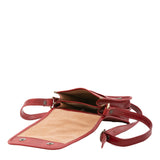 Borsa a tracolla da uomo in vera pelle Made in Italy 5554-Rosso I Fratelli