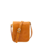 Borsa a tracolla da uomo in vera pelle Made in Italy 5554-Senape I Fratelli