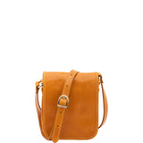 Borsa a tracolla da uomo in vera pelle Made in Italy 5554-Senape I Fratelli