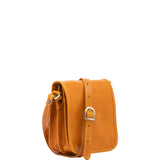 Borsa a tracolla da uomo in vera pelle Made in Italy 5554-Senape I Fratelli