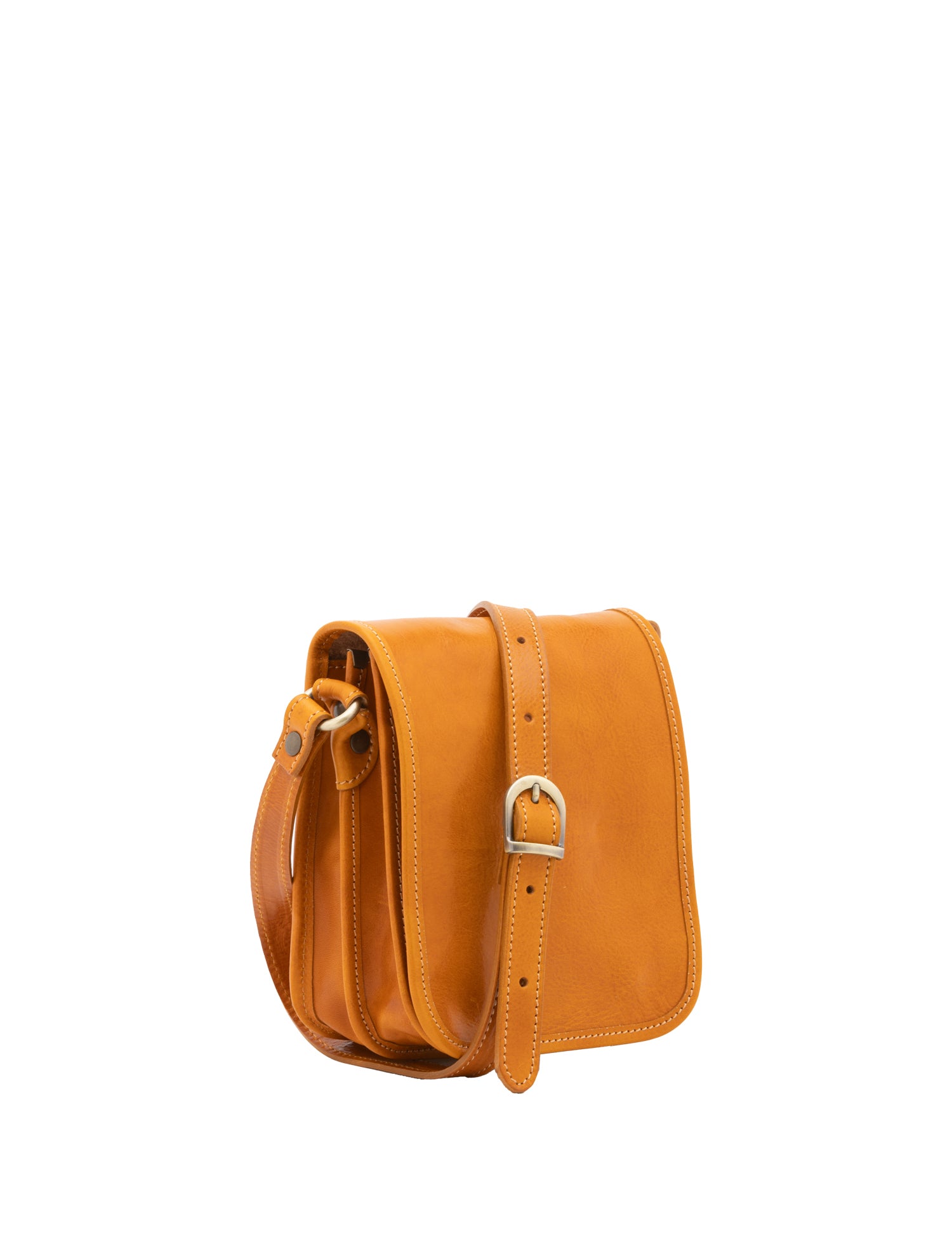 Borsa a tracolla da uomo in vera pelle Made in Italy 5554-Senape I Fratelli