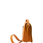 Borsa a tracolla da uomo in vera pelle Made in Italy 5554-Senape I Fratelli