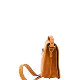 Borsa a tracolla da uomo in vera pelle Made in Italy 5554-Senape I Fratelli