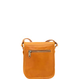Borsa a tracolla da uomo in vera pelle Made in Italy 5554-Senape I Fratelli