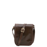 Borsa a tracolla da uomo in vera pelle Made in Italy 5554-Tmoro I Fratelli