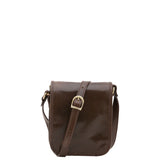Borsa a tracolla da uomo in vera pelle Made in Italy 5554-Tmoro I Fratelli