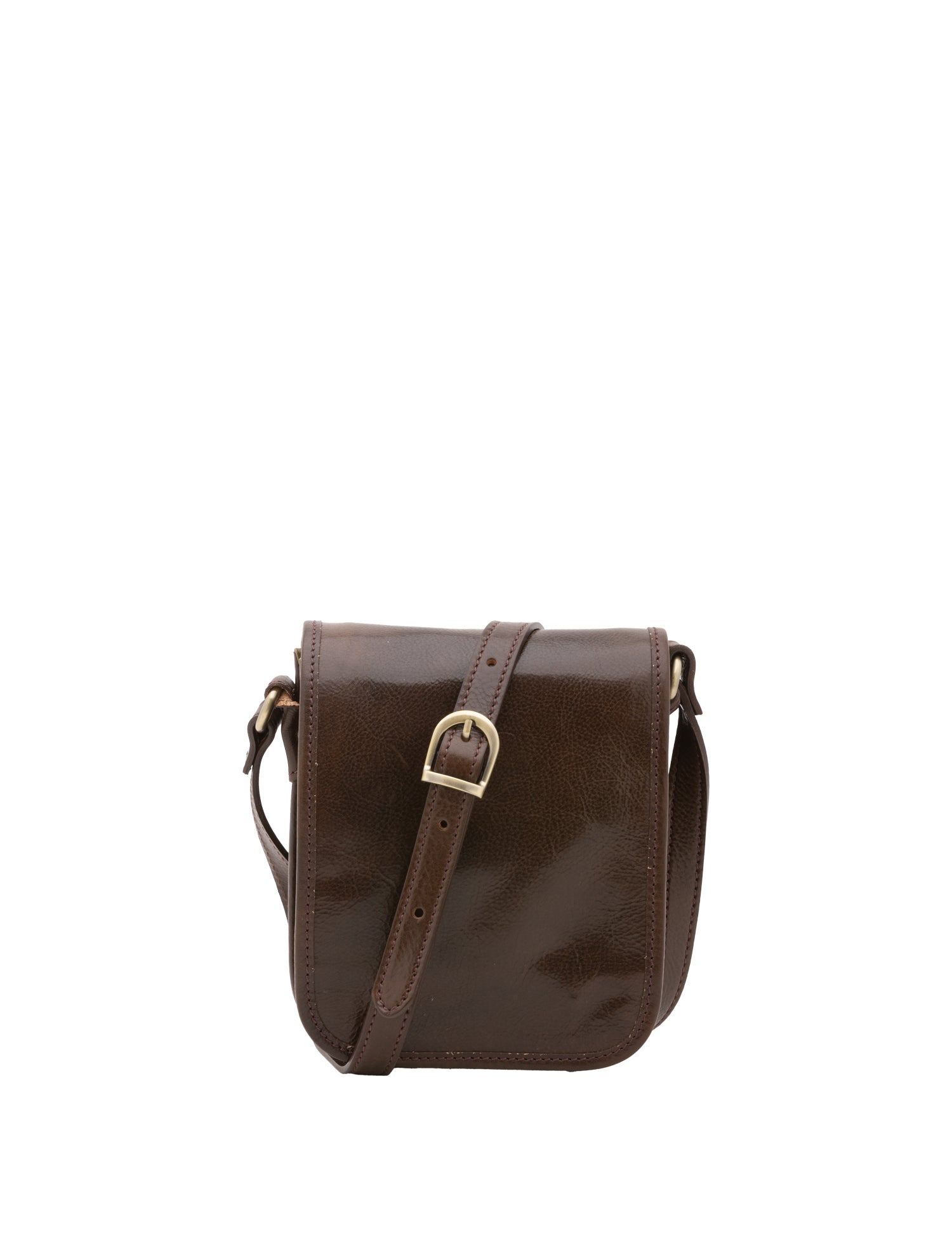 Borsa a tracolla da uomo in vera pelle Made in Italy 5554-Tmoro I Fratelli