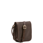 Borsa a tracolla da uomo in vera pelle Made in Italy 5554-Tmoro I Fratelli