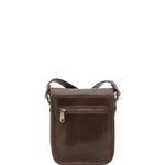 Borsa a tracolla da uomo in vera pelle Made in Italy 5554-Tmoro I Fratelli