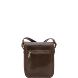 Borsa a tracolla da uomo in vera pelle Made in Italy 5554-Tmoro I Fratelli