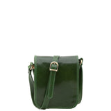 Borsa a tracolla da uomo in vera pelle Made in Italy 5554-Verde I Fratelli