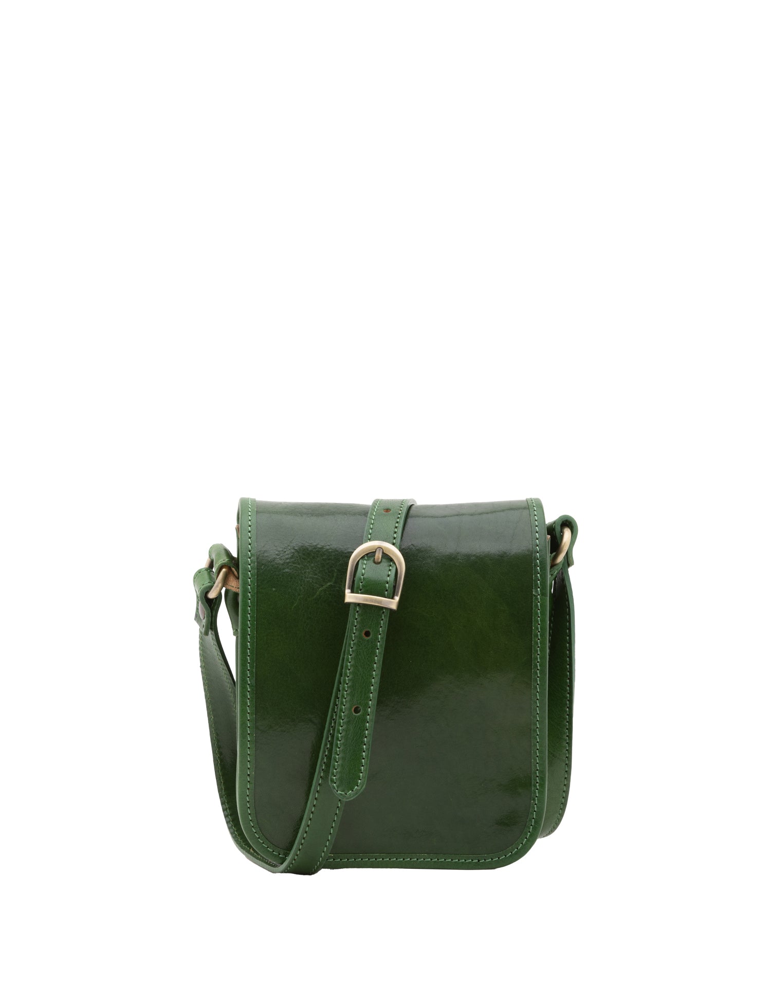 Borsa a tracolla da uomo in vera pelle Made in Italy 5554-Verde I Fratelli