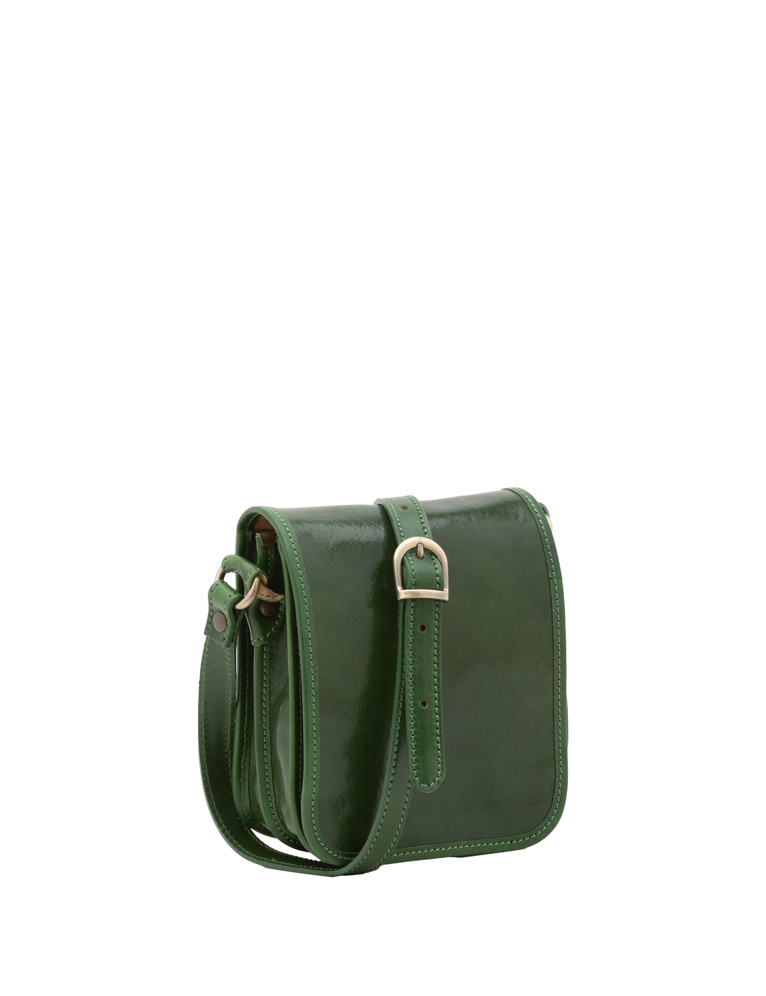 Borsa a tracolla da uomo in vera pelle Made in Italy 5554-Verde I Fratelli