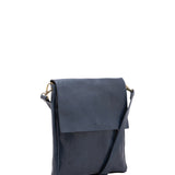 Borsa a tracolla uomo in vera pelle Made in Italy 5555-Blu I Fratelli