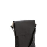 Borsa a tracolla uomo in vera pelle Made in Italy 5555-Nero I Fratelli