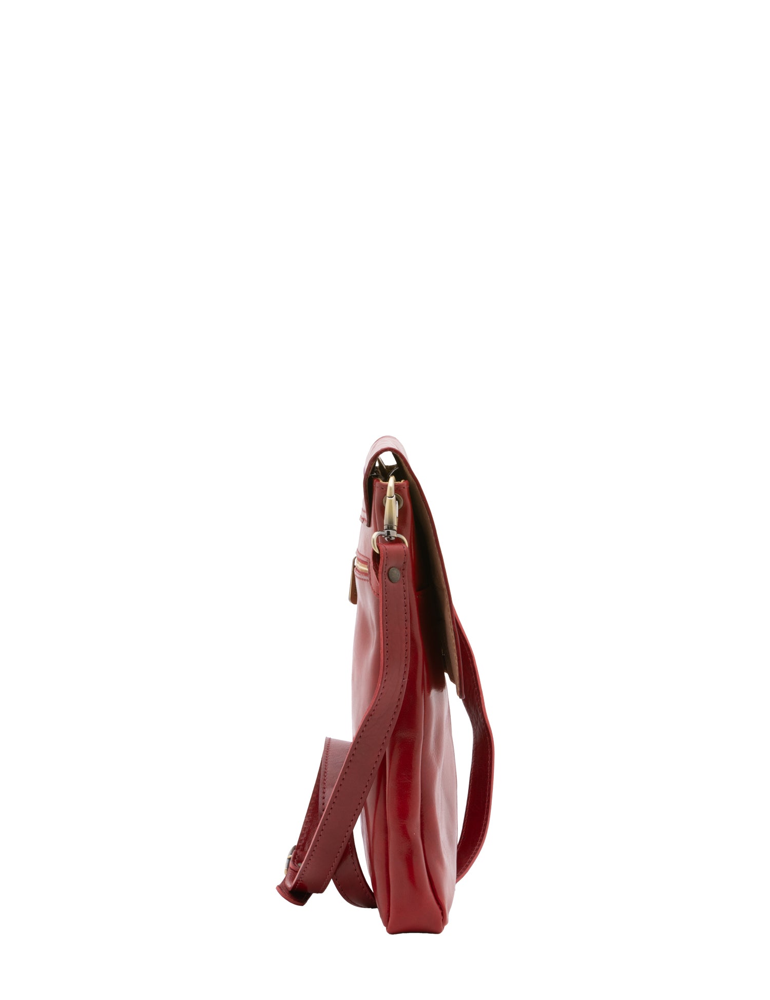 Borsa a tracolla uomo in vera pelle Made in Italy 5555-Rosso I Fratelli