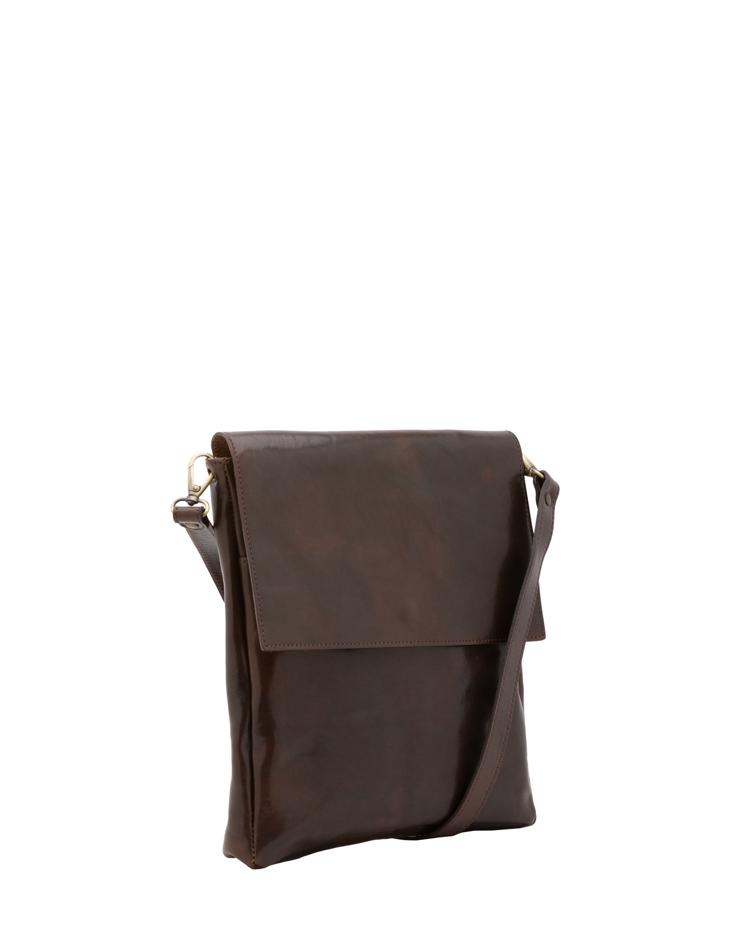 Borsa a tracolla uomo in vera pelle Made in Italy 5555-Tmoro I Fratelli