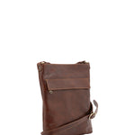 Borsa a tracolla uomo in vera pelle Made in Italy 5556-Marrone I Fratelli