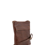 Borsa a tracolla uomo in vera pelle Made in Italy 5556-Marrone I Fratelli
