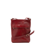 Borsa a tracolla uomo in vera pelle Made in Italy 5556-Rosso I Fratelli