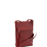 Borsa a tracolla uomo in vera pelle Made in Italy 5556-Rosso I Fratelli