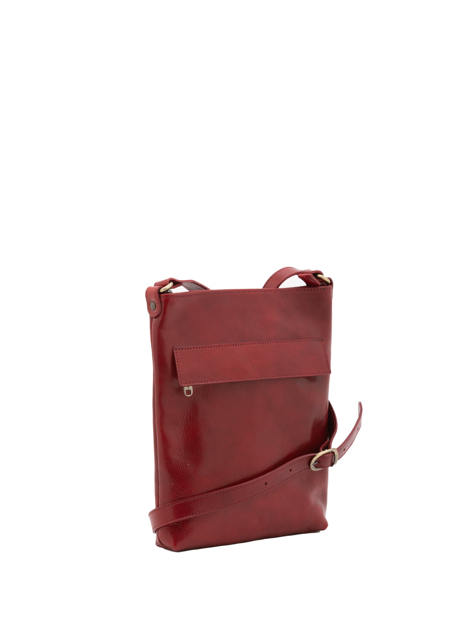 Borsa a tracolla uomo in vera pelle Made in Italy 5556-Rosso I Fratelli