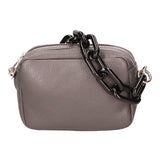 Barbara Borsa a spalla da donna Vera pelle 05706-D27 GRIGIO SCURO DARK GREY Gave Lux
