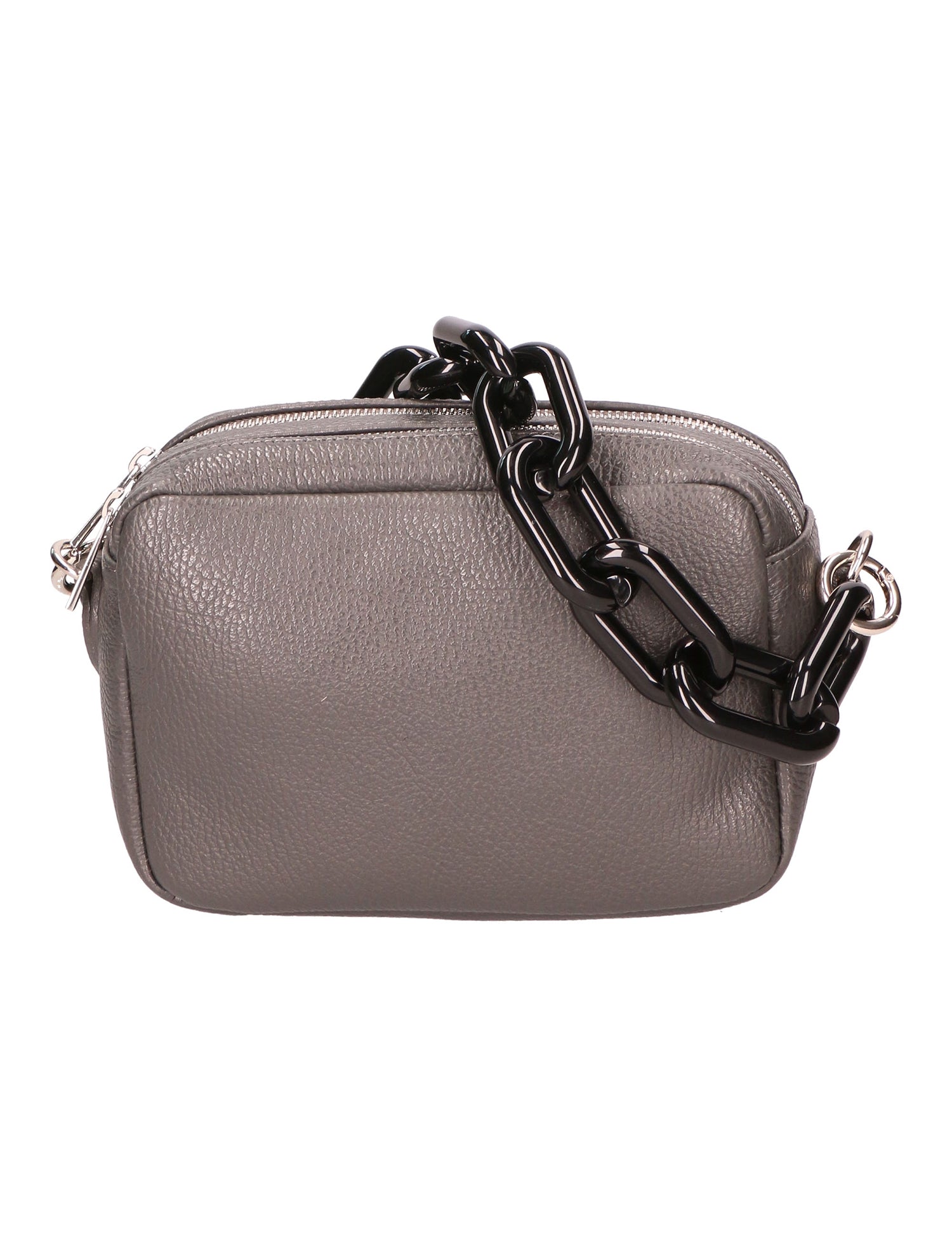 Barbara Borsa a spalla da donna Vera pelle 05706-D27 GRIGIO SCURO DARK GREY Gave Lux