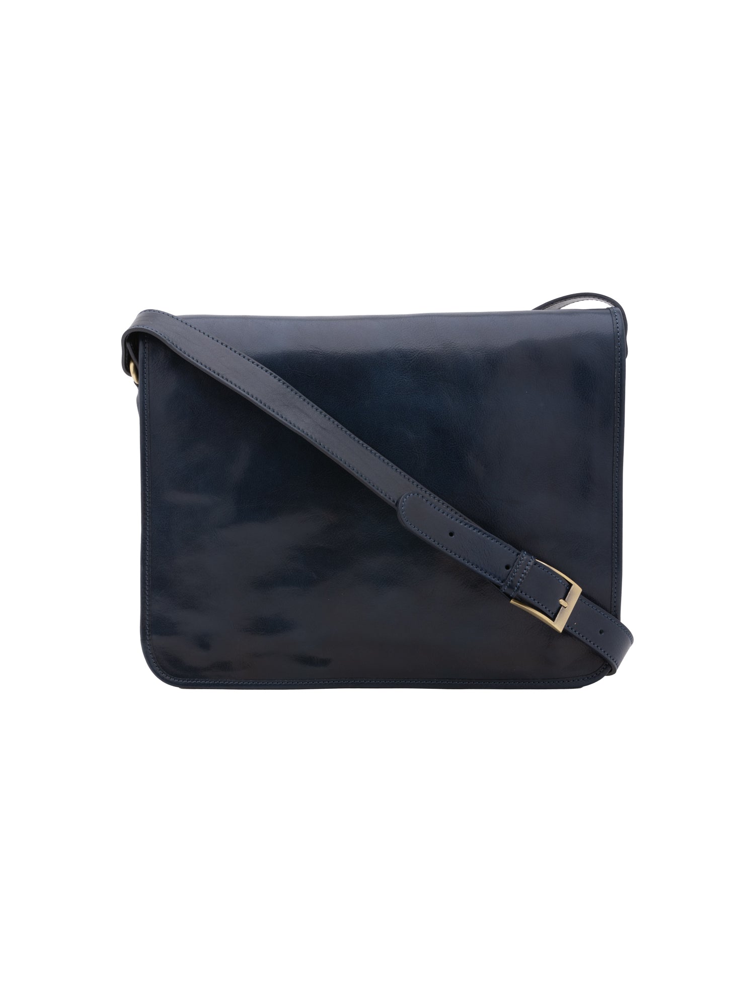Borsa a tracolla uomo in vera pelle Made in Italy 5561-Blu I Fratelli