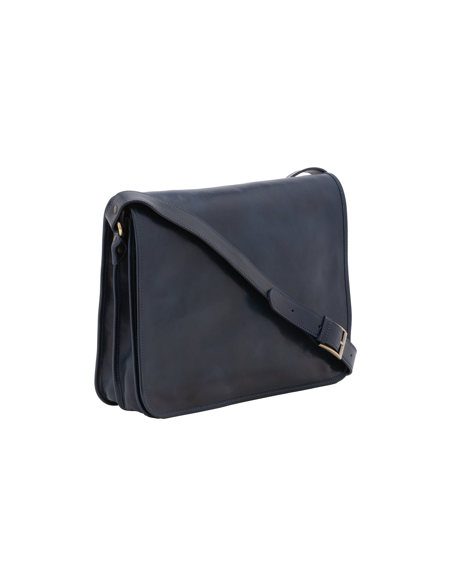 Borsa a tracolla uomo in vera pelle Made in Italy 5561-Blu I Fratelli
