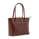 Borsa a tracolla da uomo in vera pelle 100% pelle 5562-Marrone I Fratelli
