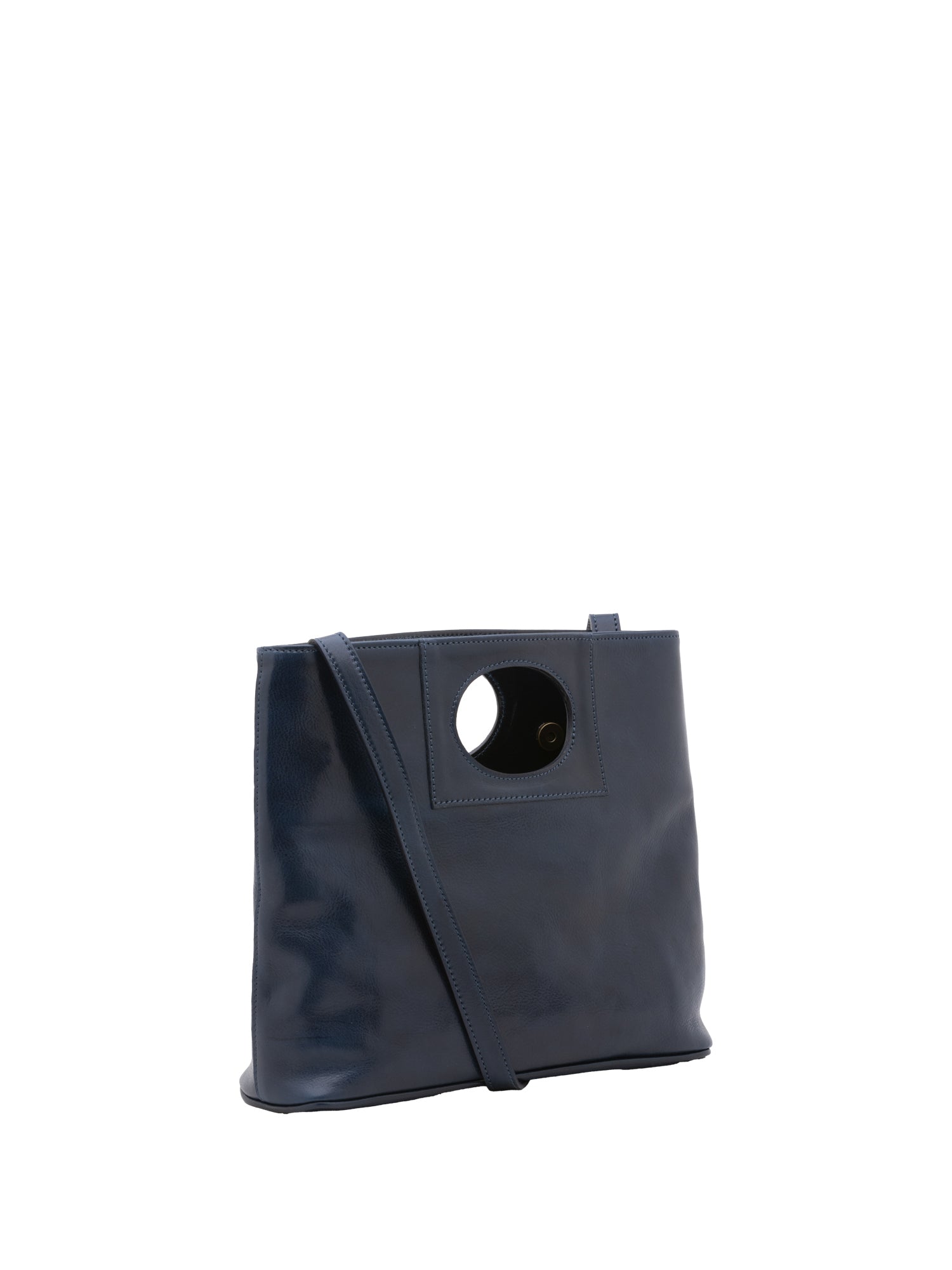 Borsa a tracolla da donna Vera pelle 5563-Blu I Fratelli